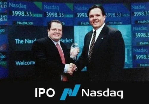 Ken Gavranovic ringing the Nasdaq bell